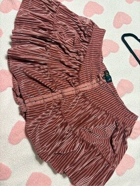 DELIAS Pink Crushed Velvet Ruffled Women's Skirt